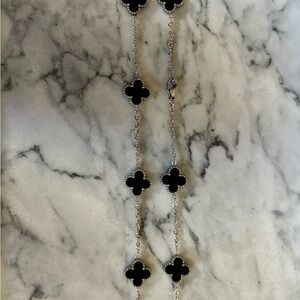 Elegant Black and Silver Necklace